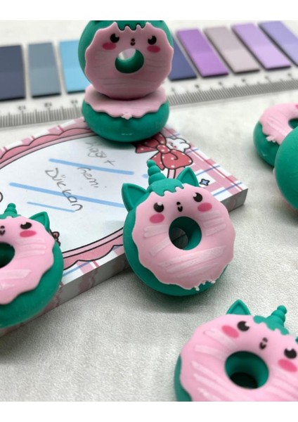 Kawaii Donut Turkuaz Silgi