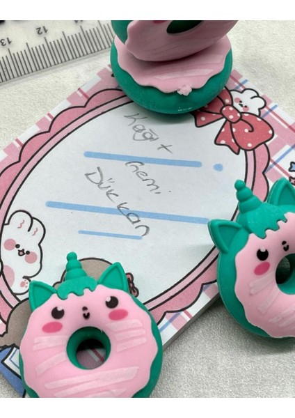 Kawaii Donut Turkuaz Silgi fırsatları