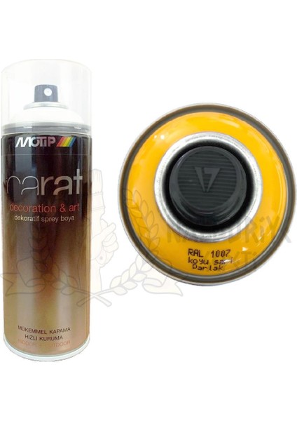 Carat Sprey Boya Koyu Sarı Parlak 400 ml - RAL1007