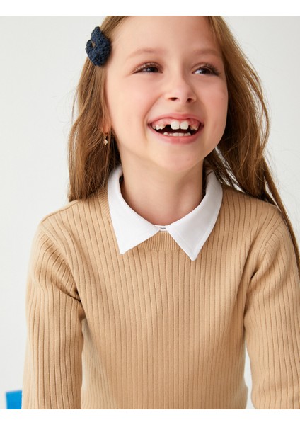 Basic Triko Kazak Yuvarlak Yaka Kaşkorse Uzun Kollu fiyatları