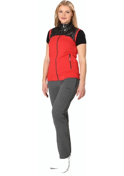 Nar Kadın Yarım Balıkçı Yaka 3 Lü Mevsimlik Eşofman Takım (19337)