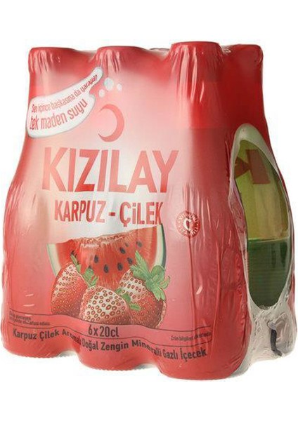 Maden Suyu Karpuz & Çilek Aromalı 200 ml x 24 Adet