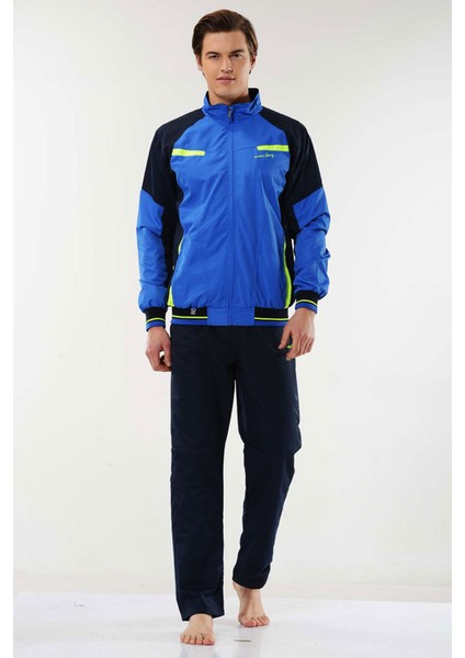 Enrıco Ferry Saks Mavi Erkek Yarım Balıkçı Yaka Marathon Eşofman Takım EDY2111S