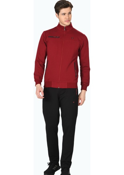 Bordo Erkek Yarım Balıkçı Yaka Fermuarlı Eşofman Takım EDY19102B fiyatları