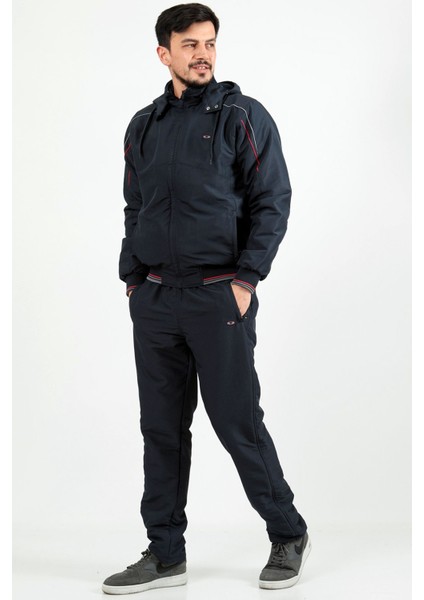 Enrıco Ferry Lacivert Erkek Mıcropoly Kumaş Içi Polarlı Kapüşonlu Kışlık Eşofman Takım EDY2450L fiyatları