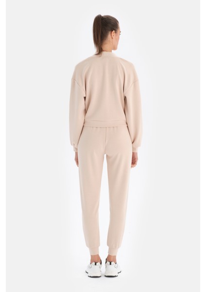Ekru Jogger Paça Eşofman Altı