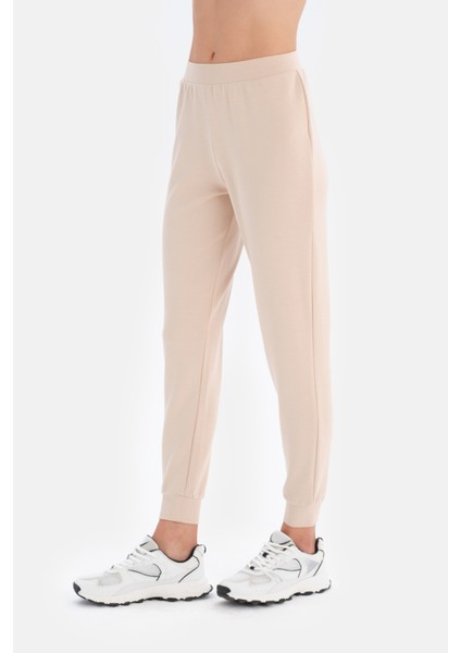 Ekru Jogger Paça Eşofman Altı