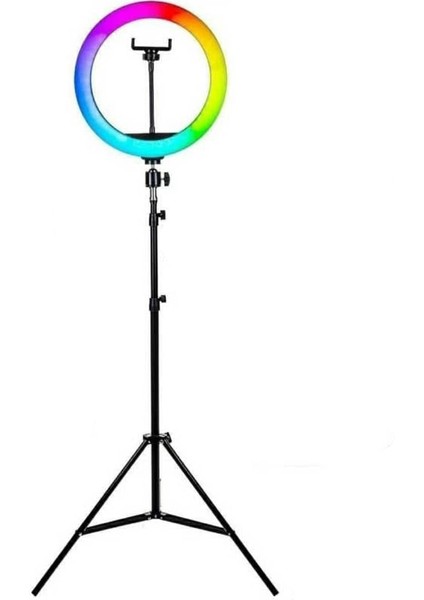 Soft Ring Light MJ33 13" 33CM Rgb LED Halka Işık Tripodlu Selfie Işığı