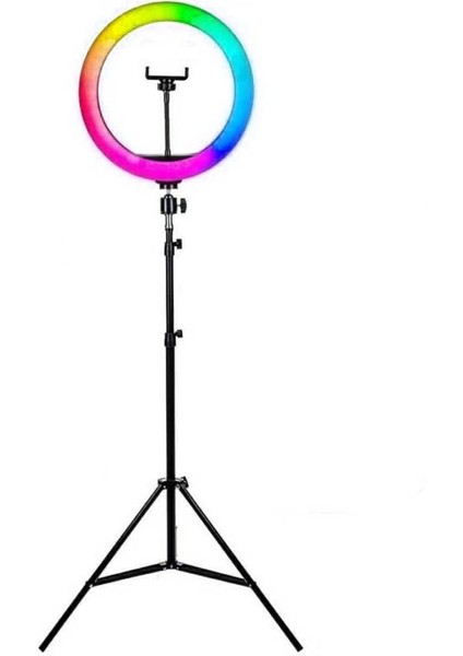 Soft Ring Light MJ36 14" 36CM Rgb LED Halka Işık Tripodlu Selfie Işığı