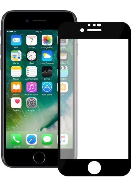 iPhone 7 / iPhone 8 Esd Anti Static Cam Ekran Koruyucu Siyah