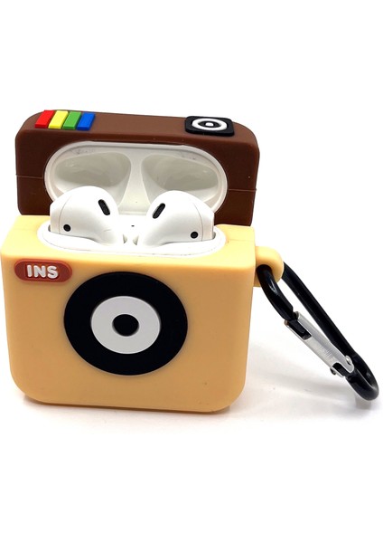 Airpods 1/2. Nesil Minyatür Sosyal Medya Instagram Tasarımlı Hediye Kılıf modelleri