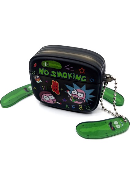 Airpods 3. Nesil Sevilen Fantastik Çizgi Karakter Rick Morty Desenli Hediye Kılıf