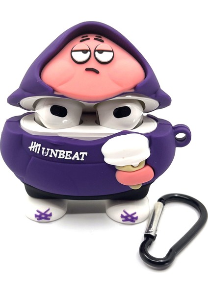 Airpods 3. Nesil Uyumlu Sevilen Çizgi Karakter Patrick Hoodie Tasarımlı Hediye Kılıf
