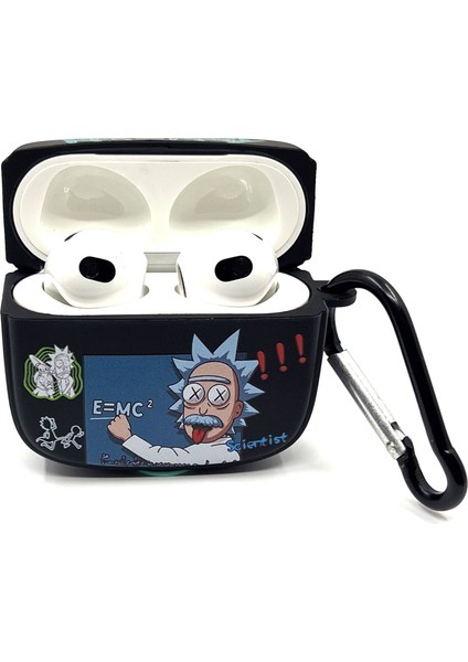 Airpods 3. Nesil Uyumlu Sevilen Fantastik Karakter Rick Einstein Tasarımlı Hediye Kılıf modelleri