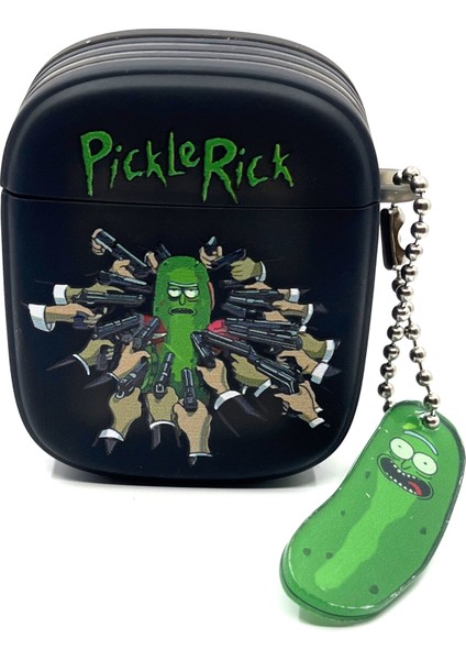 Airpods 2. Nesil Uyumlu Sevilen Fantastik Karakter Rick Pickle Black Hediye Kılıf