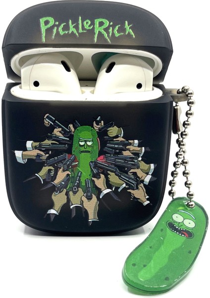 Airpods 2. Nesil Uyumlu Sevilen Fantastik Karakter Rick Pickle Black Hediye Kılıf fiyatları