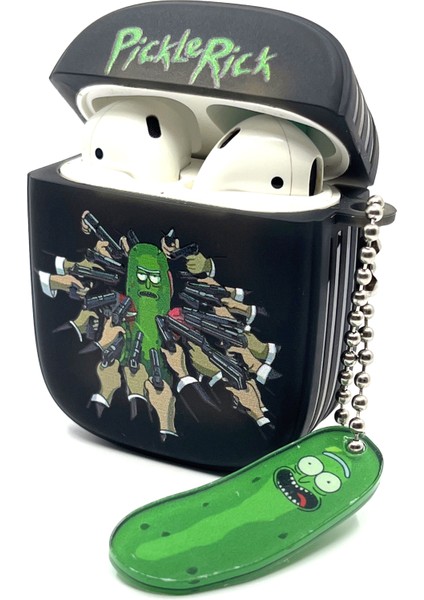 Airpods 2. Nesil Uyumlu Sevilen Fantastik Karakter Rick Pickle Black Hediye Kılıf indirimleri