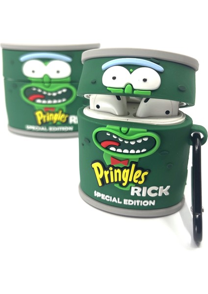 Airpods 2. Nesil Uyumlu Sevilen Fantastik Karakter Rick Pringles Tasarımlı Hediye Kılıf
