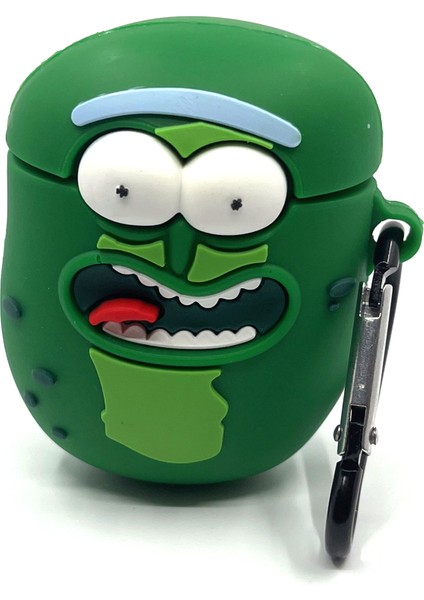 Zen AI Airpods 1/2. Nesil Uyumlu Sevilen Karakter Rick Pickle Cartoon Tasarımlı Hediye Kılıf