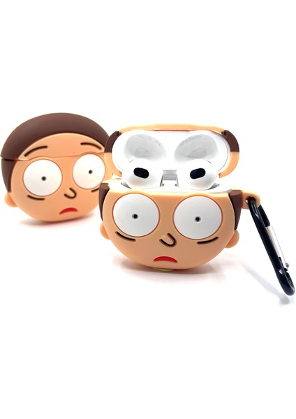 Airpods 3. Nesil Nesil Uyumlu Sevilen Karakter Morty Tasarımlı Hediye Kılıf