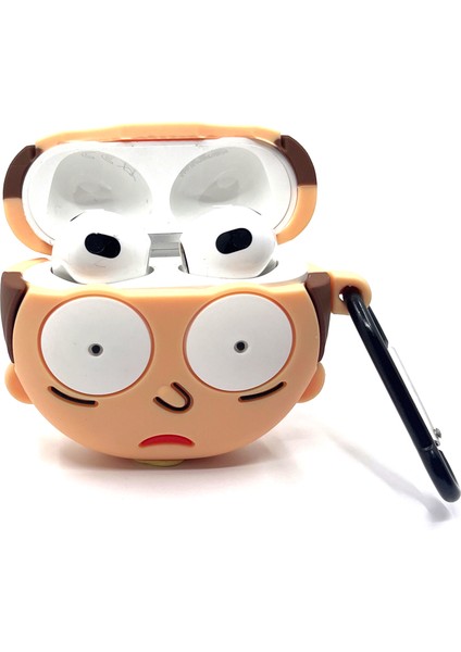 Airpods 3. Nesil Nesil Uyumlu Sevilen Karakter Morty Tasarımlı Hediye Kılıf