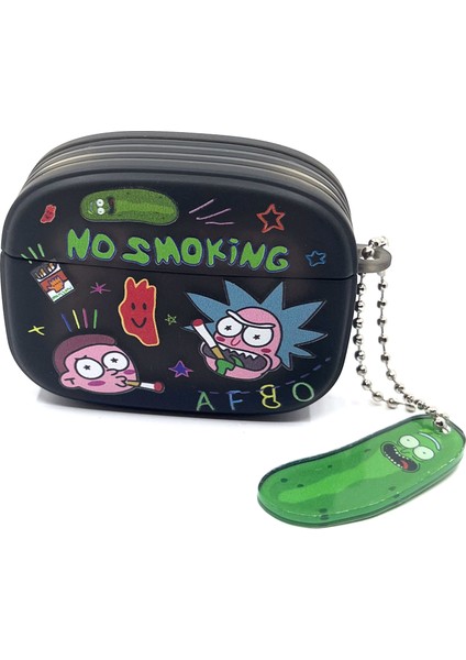 Airpods Pro 1/2. Nesil Uyumlu Sevilen Fantastik Çizgi Karakter Rick Morty Desenli Hediye Kılıf fiyatları