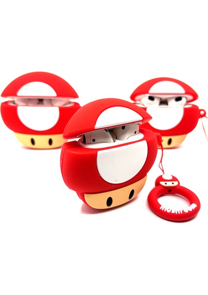 Airpods 1/2. Nesil Sevilen Oyun Konsolu Karakteri Mario Toad Karakter Tasarımlı Hediye Kılıf
