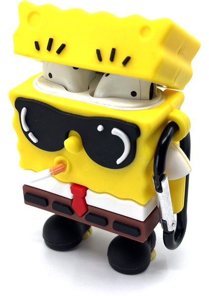 Airpods 1/2. Nesil Uyumlu Sevilen Çizgi Karakter Sungerbob Gözlük Tasarımlı Hediye Kılıf indirimleri