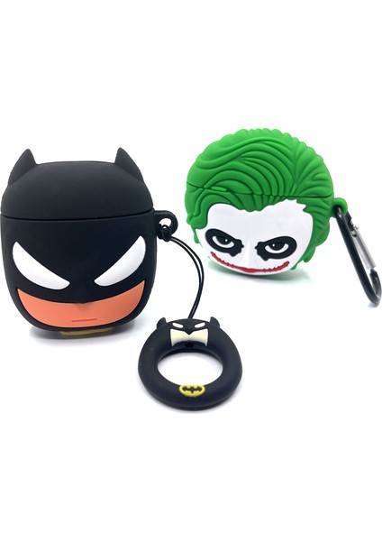 Airpods 1/2. Nesil Uyumlu Efsane Çizgi Karakter Batman Tasarımlı Hediye Kılıf
