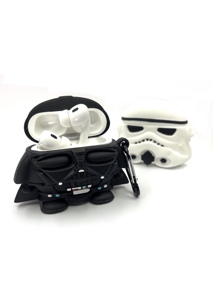 Airpods Pro 1/2. Nesil Uyumlu Yıldız Savaşları Tasarımlı Dart Vader Hediye Kılıf