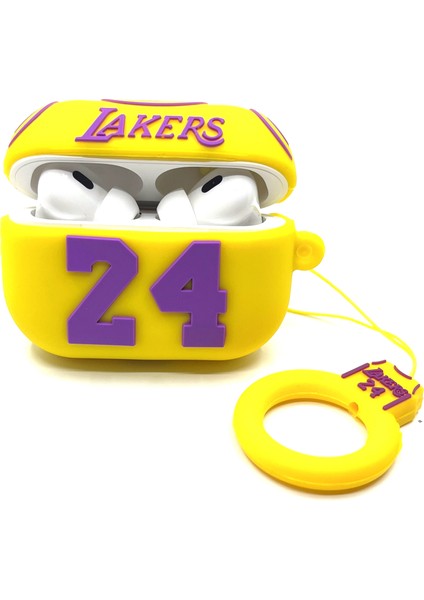 Zen AI Airpods Pro 1/2. Nesil Uyumlu Sevilen Basketbol Takımı Sarı Lakers Forma Tasarımlı Nba Hediye Kılıf