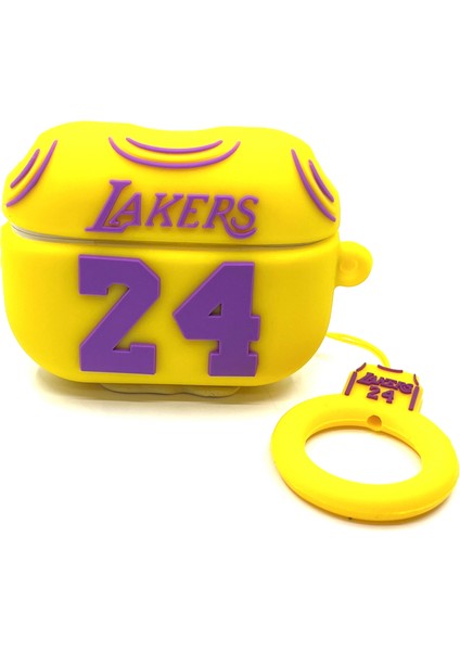 Zen AI Airpods Pro 1/2. Nesil Uyumlu Sevilen Basketbol Takımı Sarı Lakers Forma Tasarımlı Nba Hediye Kılıf