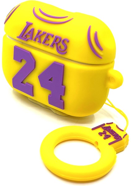 Zen AI Airpods Pro 1/2. Nesil Uyumlu Sevilen Basketbol Takımı Sarı Lakers Forma Tasarımlı Nba Hediye Kılıf