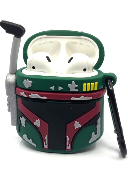 Airpods 1/2. Nesil Uyumlu Sevilen Yıldız Savaşları Mandalorian Boba Fett Tasarımlı Hediye Kılıf modelleri