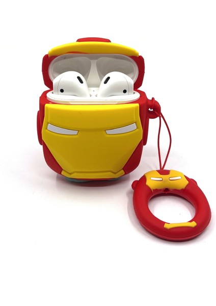 Airpods 1/2. Nesil Sevilen Demir Adam Ironman Maske Tasarımlı Hediye Kılıf