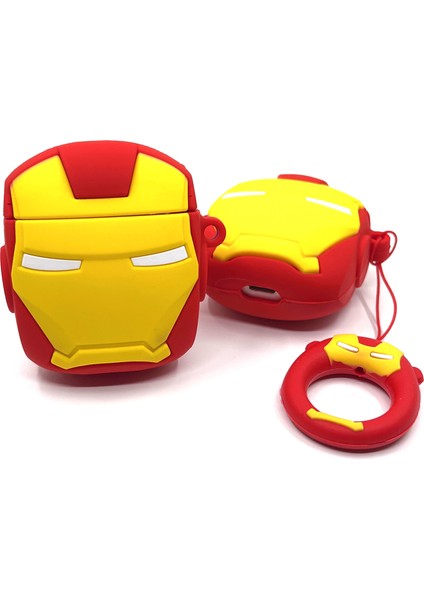Airpods 1/2. Nesil Sevilen Demir Adam Ironman Maske Tasarımlı Hediye Kılıf