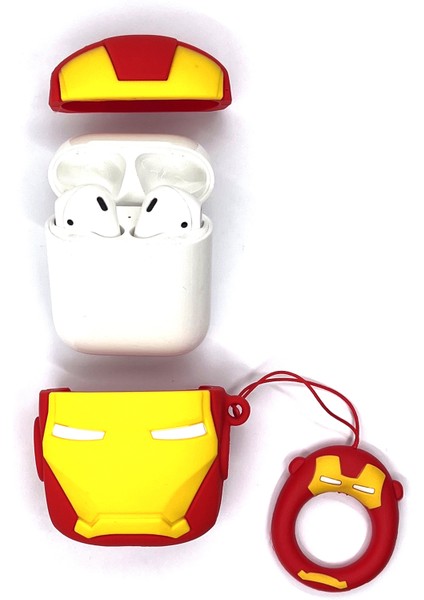 Airpods 1/2. Nesil Sevilen Demir Adam Ironman Maske Tasarımlı Hediye Kılıf