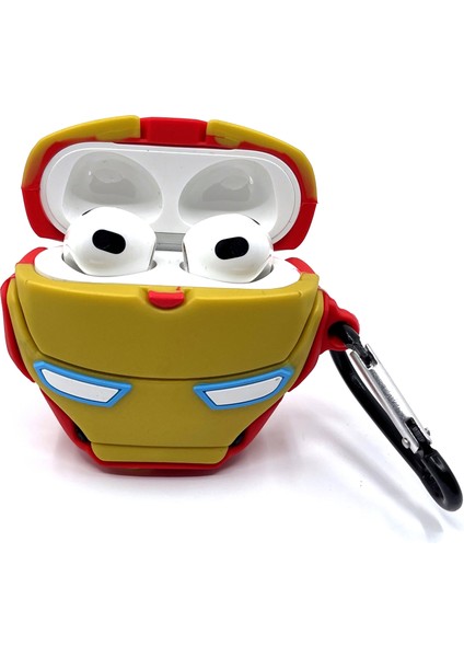 Zen AI Airpods 3. Nesil Sevilen Demir Adam Golden Ironman Maske Tasarımlı Hediye Kılıf