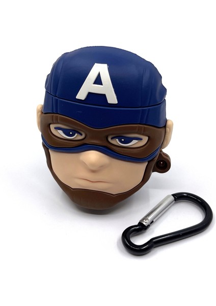 Airpods 1/2. Nesil Sevilen Karakter Captain America Tasarımlı Hediye Kılıf fiyatları