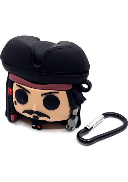 Airpods 1/2. Nesil Uyumlu Çılgın Korsan Jack Sparrow Tasarımlı Hediye Kılıf