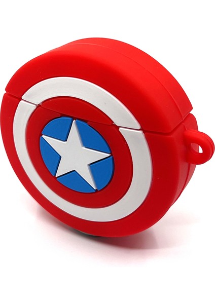 Airpods 1/2. Nesil Sevilen Karakter Captain America Kalkan Tasarımlı Hediye Kılıf fiyatları