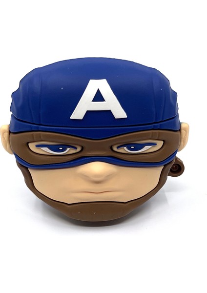 Airpods Pro 1/2. Nesil Sevilen Karakter Captain America Tasarım Hediye Kılıf modelleri