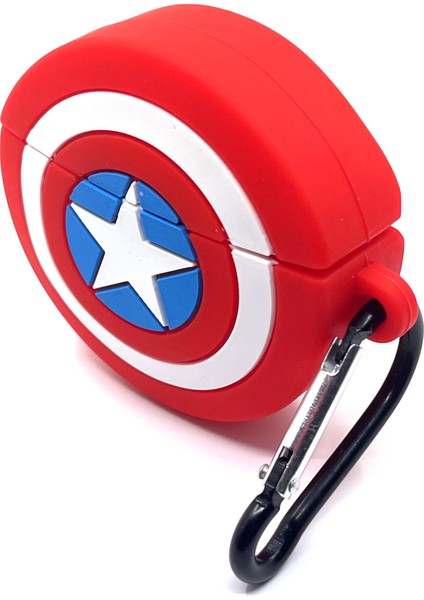 Airpods 3. Nesil Uyumlu Sevilen Karakter Captain America Kalkan Tasarımlı Hediye Kılıf fırsatları