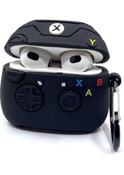 Airpods 3. Nesil Uyumlu Oyun Konsolu Tasarımlı Siyah Hediye Kılıf fırsatları