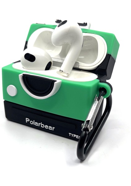 Airpods 3. Nesil Uyumlu Kamera Mint Yeşili Polarbear Tasarımlı Hediye Kılıf indirimleri