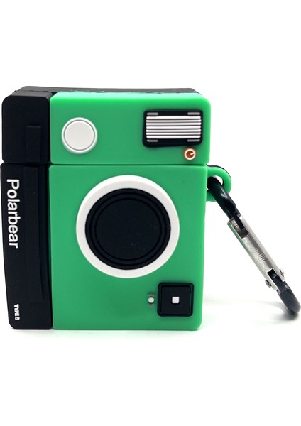 Airpods 1/2. Nesil Uyumlu Kamera Mint Yeşili Polarbear Tasarımlı Hediye Kılıf modelleri