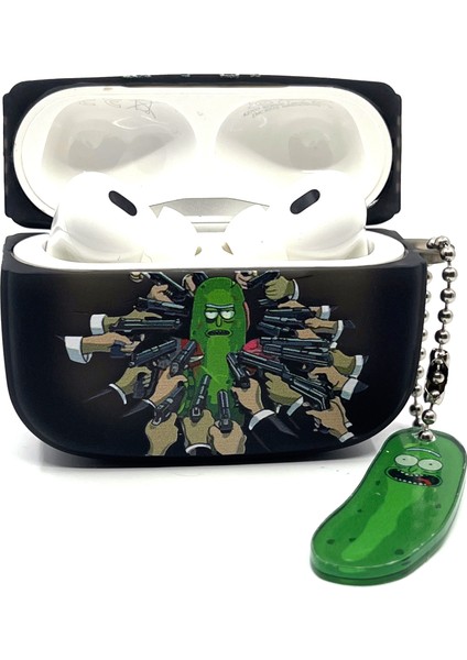 Airpods Pro 1/2. Nesil Uyumlu Sevilen Fantastik Karakter Rick Pickle Black Hediye Kılıf fırsatları