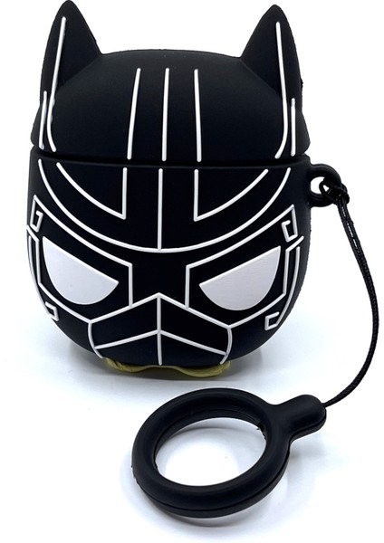 Airpods 1/2. Nesil Uyumlu Sevilen Çizgi Karakter Black Panther Tasarımlı Hediye Kılıf