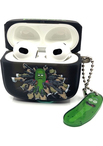 Airpods 3. Nesil Uyumlu Sevilen Fantastik Karakter Rick Pickle Black Hediye Kılıf fırsatları