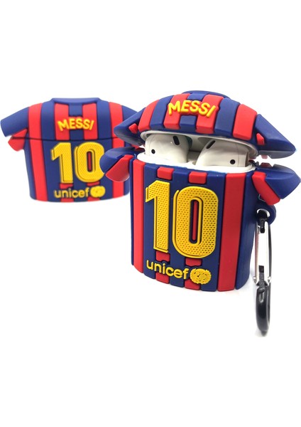 Airpods 1/2. Nesil Uyumlu Sevilen Futbolcu Messi Forması Tasarımlı Hediye Kılıf